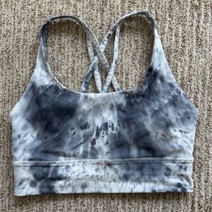 lululemon athletica Energy Longline Bra *Shibori Navy/White Size 6 NWOT